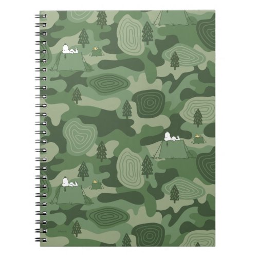 Peanuts  Snoopy  Woodstock Camouflage Camp Notebook