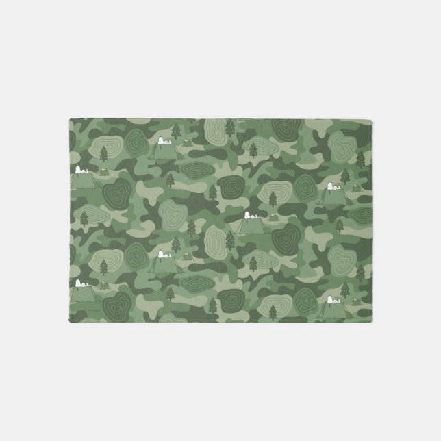 Peanuts | Snoopy & Woodstock Camouflage Camp Rug (Front)