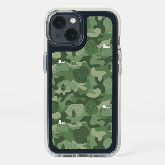 Peanuts | Snoopy & Woodstock Camouflage Camp Speck iPhone 13 Case (Front)