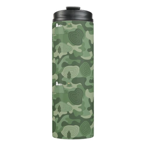 Peanuts  Snoopy  Woodstock Camouflage Camp Thermal Tumbler