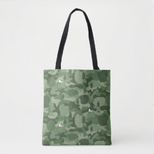 Peanuts Snoopy & Woodstock Camouflage Camp Tote Bag