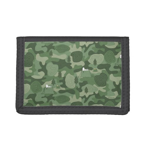 Peanuts  Snoopy  Woodstock Camouflage Camp Trifold Wallet