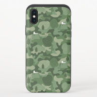 Peanuts | Snoopy & Woodstock Camouflage Camp iPhone X Slider Case