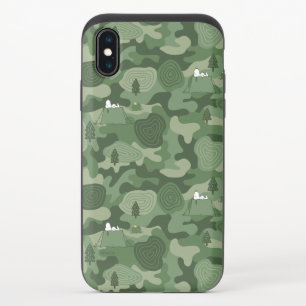 Peanuts   Snoopy & Woodstock Camouflage Camp iPhone X Slider Case