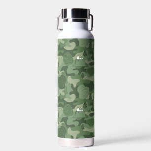 Peanuts Snoopy & Woodstock Camouflage Camp Water Bottle