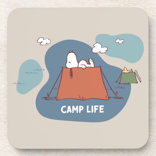 Peanuts | Snoopy & Woodstock Camp Life Beverage Coaster (Front)