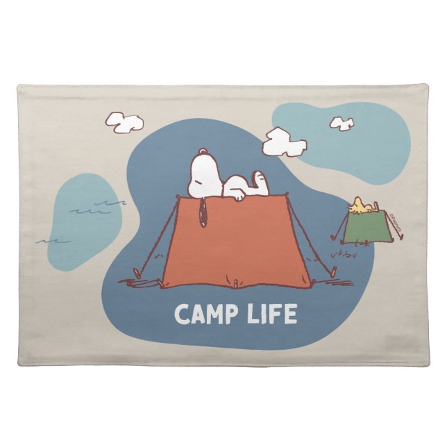 Peanuts | Snoopy & Woodstock Camp Life Cloth Placemat (Front)