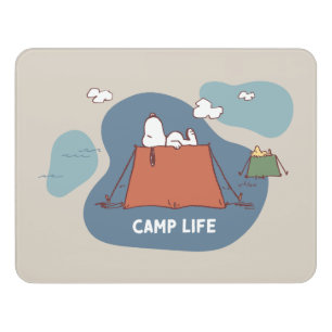 Peanuts Snoopy & Woodstock Camp Life Door Sign