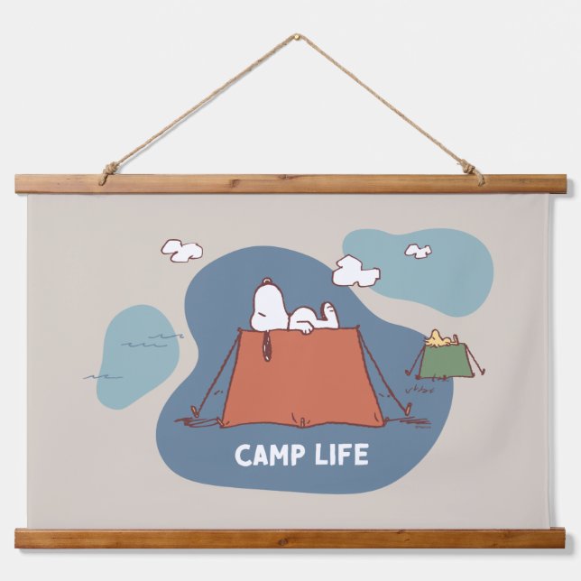 Peanuts | Snoopy & Woodstock Camp Life Hanging Tapestry (Front)