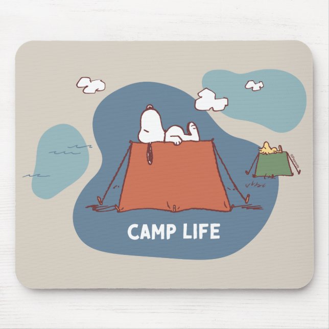 Peanuts | Snoopy & Woodstock Camp Life Mouse Pad (Front)