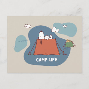 Peanuts Snoopy & Woodstock Camp Life Postcard