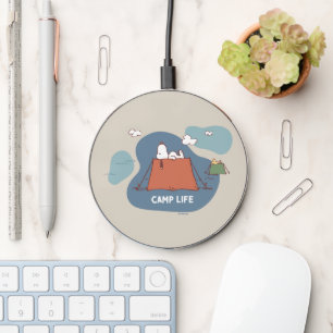Peanuts Snoopy & Woodstock Camp Life Wireless Charger
