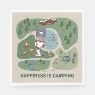 Peanuts | Snoopy & Woodstock Camp Map Napkins