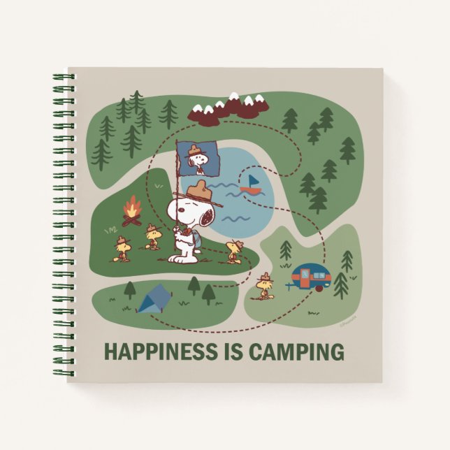 Peanuts | Snoopy & Woodstock Camp Map Notebook (Front)