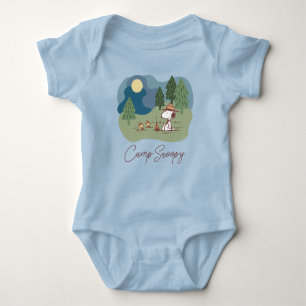 Peanuts Snoopy & Woodstock Camp Site Baby Bodysuit