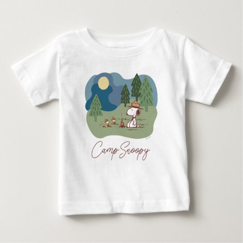 Peanuts  Snoopy  Woodstock Camp Site Baby T_Shirt