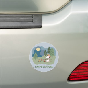 Peanuts   Snoopy & Woodstock Camp Site Car Magnet