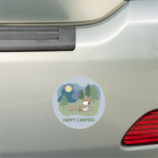 Peanuts | Snoopy & Woodstock Camp Site Car Magnet (In Situ)