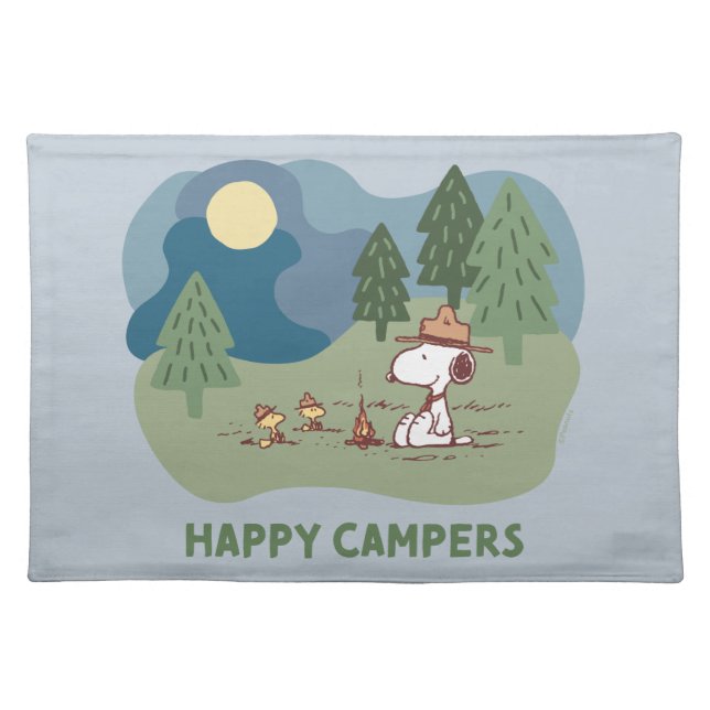 Peanuts | Snoopy & Woodstock Camp Site Cloth Placemat (Front)