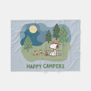 Peanuts Snoopy & Woodstock Camp Site Fleece Blanket