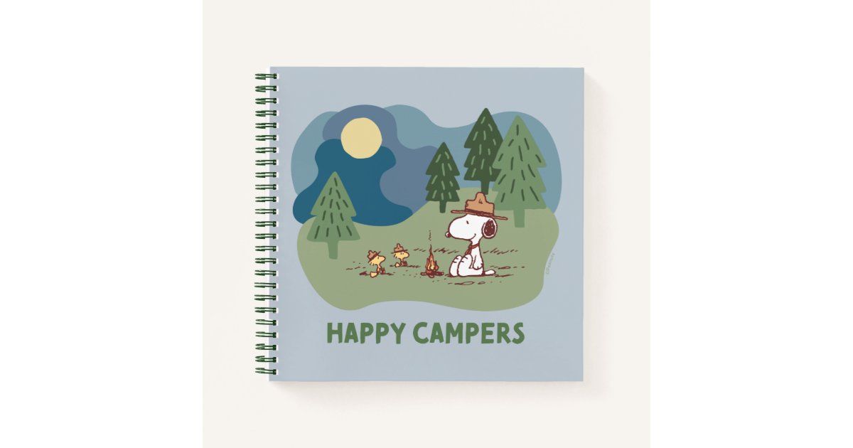 Peanuts | Snoopy & Woodstock Camp Site Notebook | Zazzle