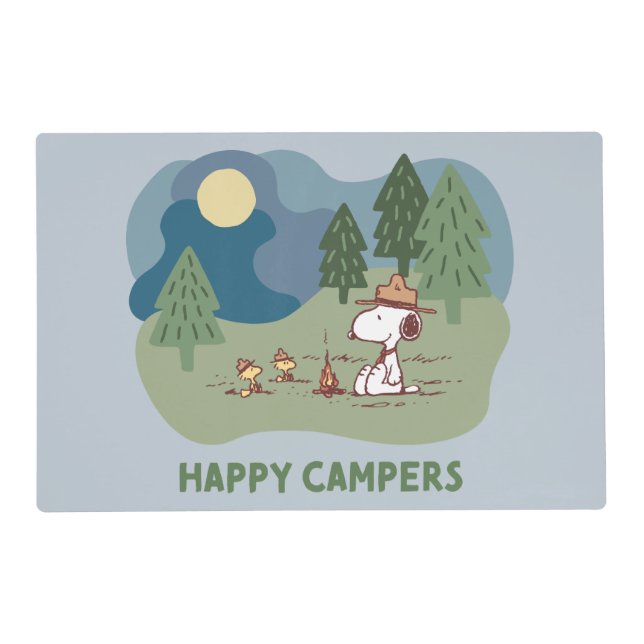 Peanuts | Snoopy & Woodstock Camp Site Placemat (Front)