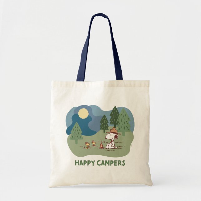 Peanuts | Snoopy & Woodstock Camp Site Tote Bag (Front)