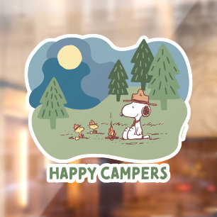 Peanuts Snoopy & Woodstock Camp Site Window Cling