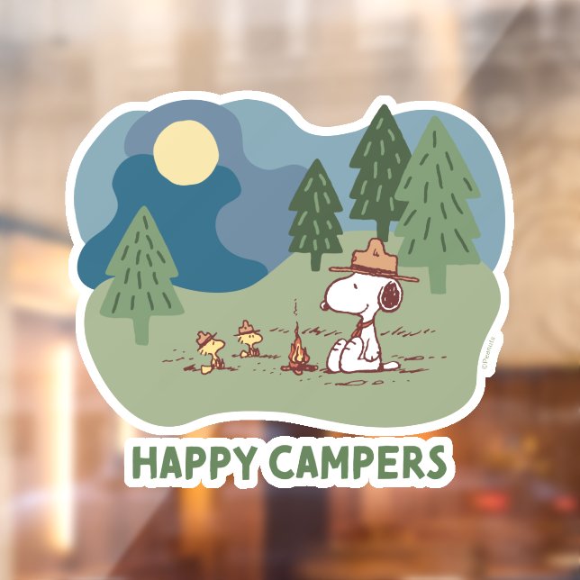 Peanuts | Snoopy & Woodstock Camp Site Window Cling (Sheet 2)