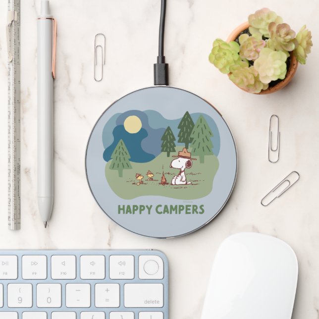 Peanuts | Snoopy & Woodstock Camp Site Wireless Charger (Desk)