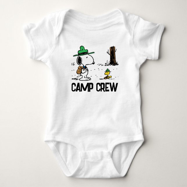 Peanuts | Snoopy & Woodstock Camping Baby Bodysuit (Front)