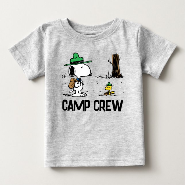 Peanuts | Snoopy & Woodstock Camping Baby T-Shirt (Front)