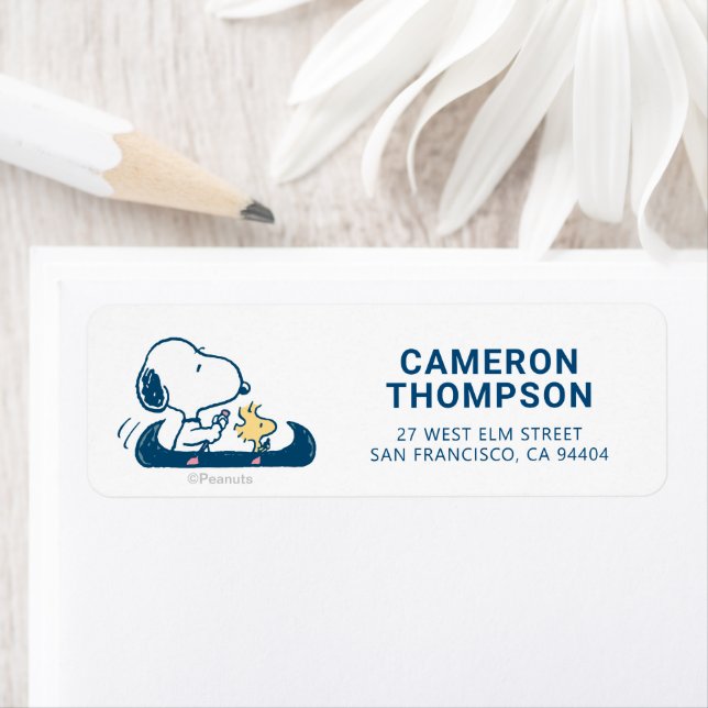 Peanuts | Snoopy & Woodstock Canoe Label (Insitu)