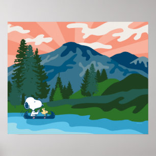 Peanuts   Snoopy & Woodstock Canoe Poster