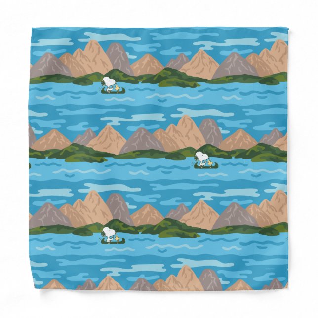 Peanuts | Snoopy & Woodstock Canoe Ride Bandana (Front)
