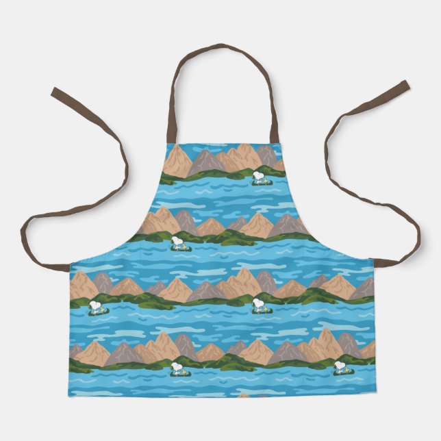Peanuts | Snoopy & Woodstock Canoe Ride Pattern Apron (Front)