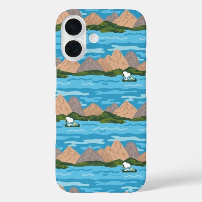 Peanuts | Snoopy & Woodstock Canoe Ride Pattern Case-Mate iPhone Case (Back)