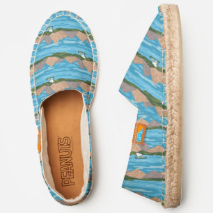 Peanuts   Snoopy & Woodstock Canoe Ride Pattern Espadrilles