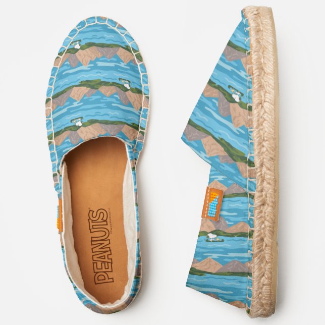 Peanuts | Snoopy & Woodstock Canoe Ride Pattern Espadrilles (Side)