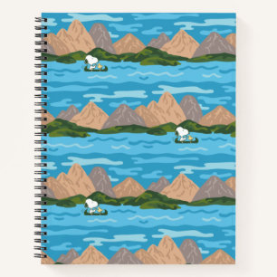 Peanuts Snoopy & Woodstock Canoe Ride Pattern Notebook