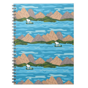 Peanuts Snoopy & Woodstock Canoe Ride Pattern Notebook