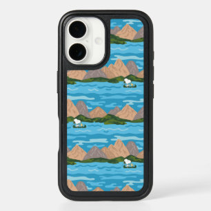 Peanuts   Snoopy & Woodstock Canoe Ride Pattern iPhone 16 Case