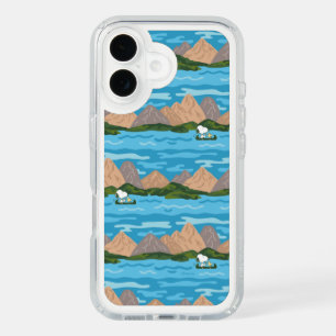 Peanuts   Snoopy & Woodstock Canoe Ride Pattern iPhone 16 Case