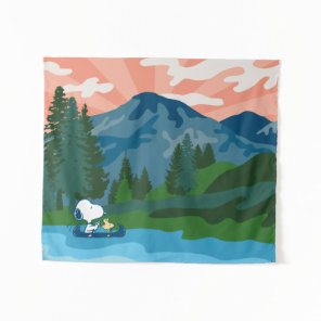 Peanuts | Snoopy & Woodstock Canoe Tapestry