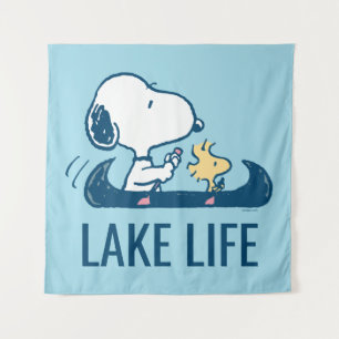 Peanuts Snoopy & Woodstock Canoe Tapestry