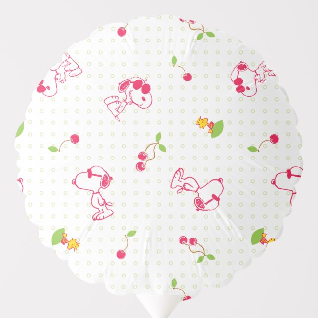 Peanuts | Snoopy & Woodstock Cherry Pattern Balloon (Front)