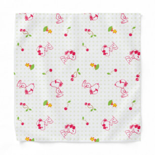Peanuts Snoopy & Woodstock Cherry Pattern Bandana