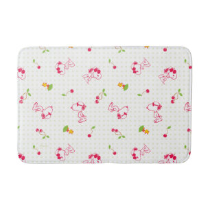Peanuts Snoopy & Woodstock Cherry Pattern Bath Mat