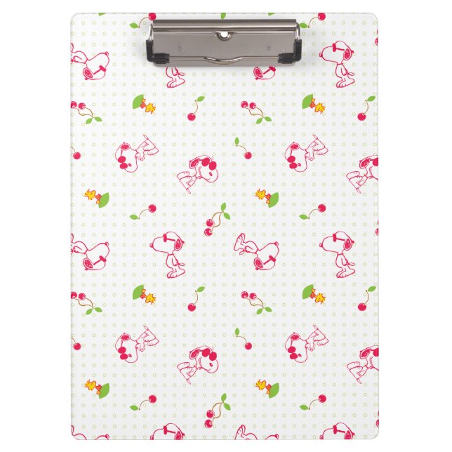 Peanuts | Snoopy & Woodstock Cherry Pattern Clipboard (Front)