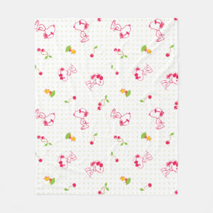 Peanuts   Snoopy & Woodstock Cherry Pattern Fleece Blanket